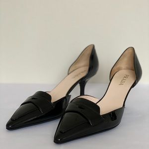 PRADA POINTED-TOE D’ORSAY HEELS